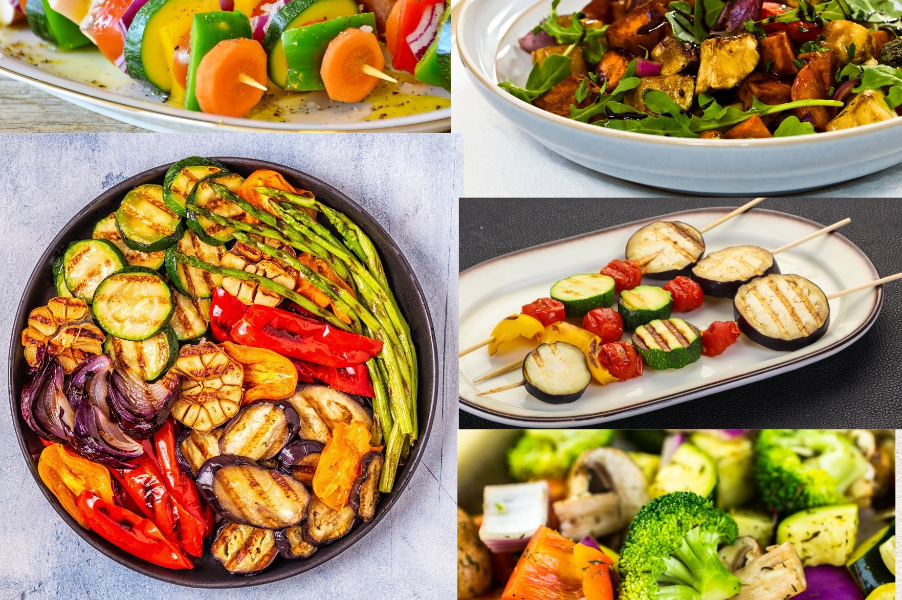Roasted vegetable salad with baby spinach with Spiralz Black Garlic & Mushroom Healing Tonic.
