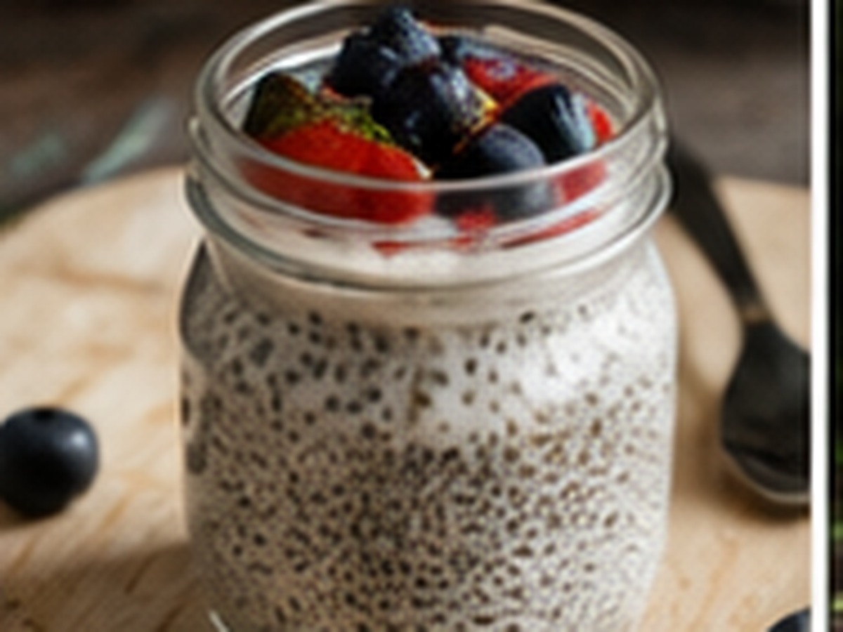 Plant-based Ginger Chia Pudding made with Spiralz fermented foods.