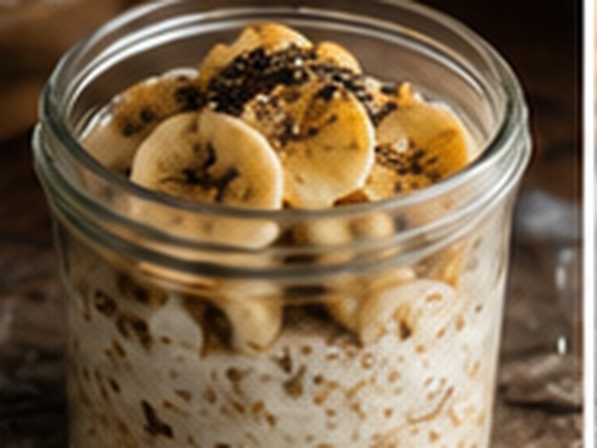 Plant-based Ginger Overnight Oats made with Spiralz fermented foods.