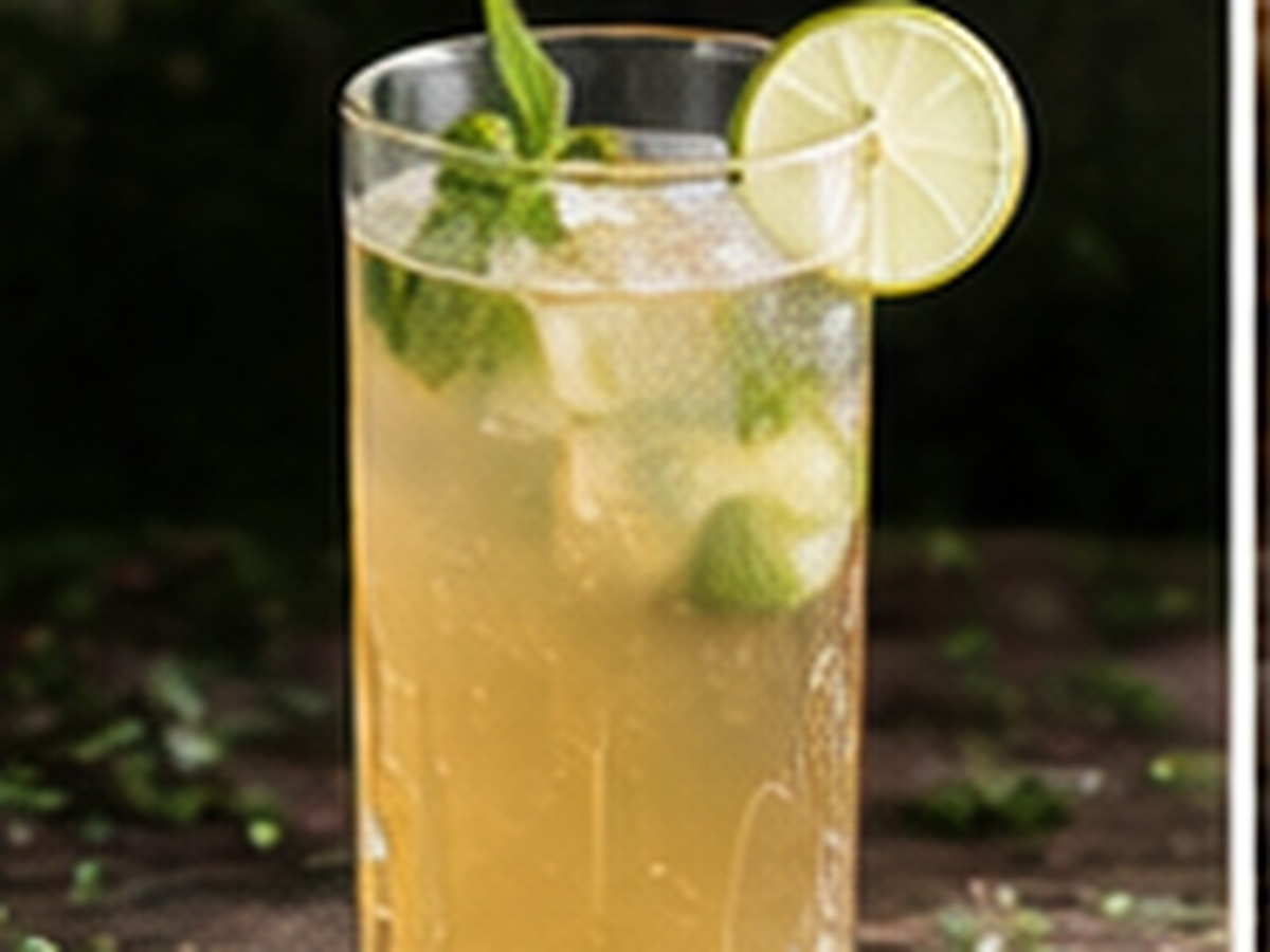 Plant-based Sparkling Ginger Lime Mocktail made with Spiralz fermented foods.